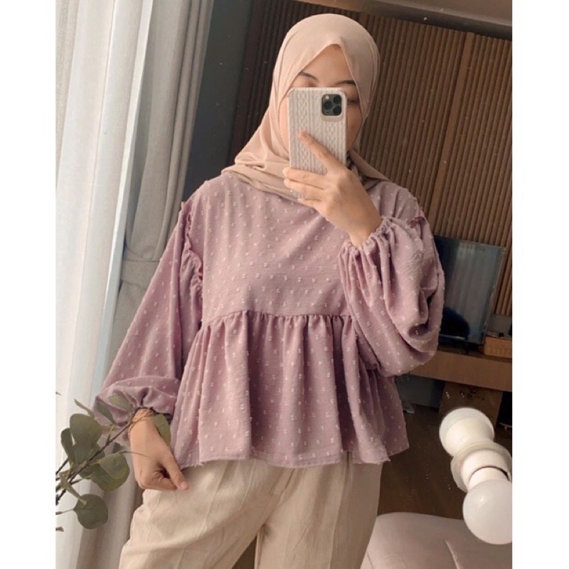 Alensa Blouse Crinkle Uragiri Wanita / Blouse Casual