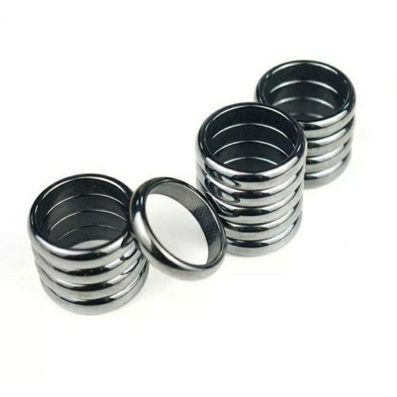 HEMATITE RING /CINCIN MAGNET PRIA DAN WANITA FASHION AND HEALTH -HITAM