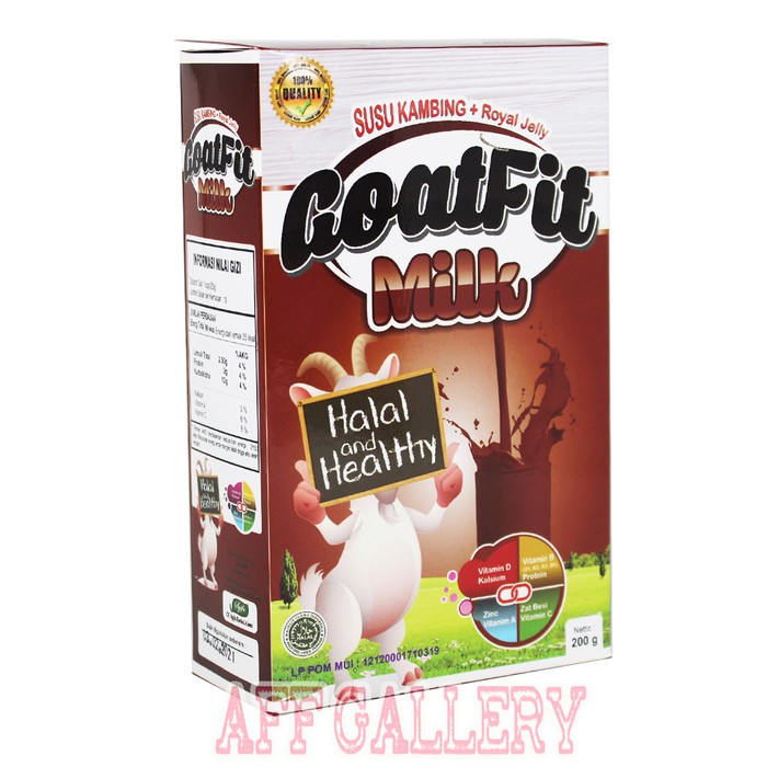 

GOATFIT MILK COKLAT susu Kambing ettawa plus Royal jelly