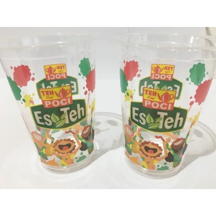  gelas teh poci  16oz isi 50 pcs cup plastik 16 oz termurah 