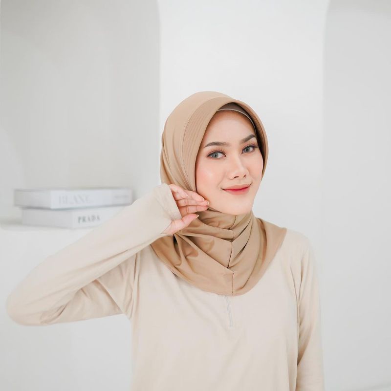 Bergo Jersey/ Bergo sport/ Khimar Sport/ Jilbab sport Size S || Termurah kualitas terbaik-Coksu