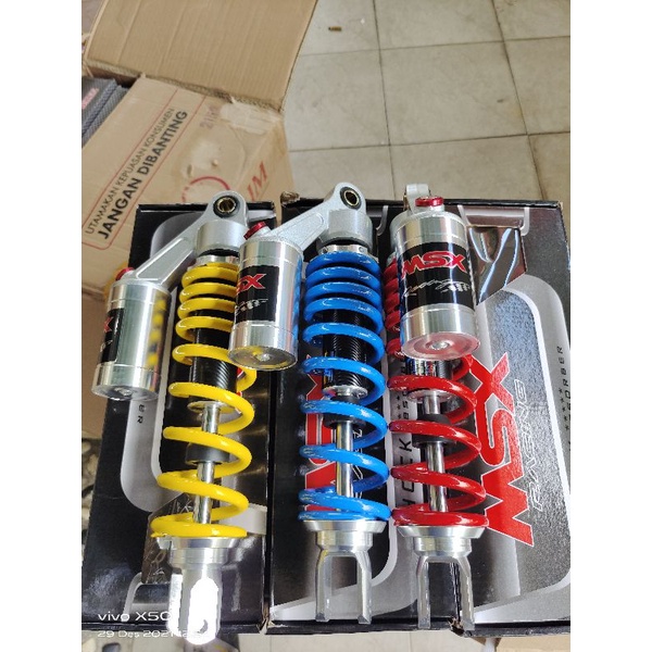 shockbreaker tabung belakang chrome matic 310 330mm Mio beat Scoopy xride Vario 125 Xeon soulgt dll