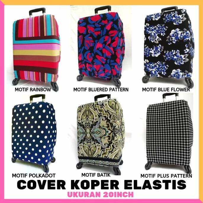 BAYAR DITEMPAT Sarung / luggage Cover / pelindung koper ukuran 20 inchi gambar motif - Batik TERBARU