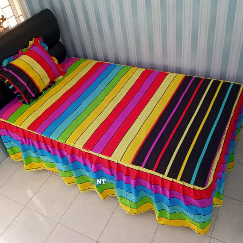 Sprei Rumbai uk 120x200 motif Rainbow