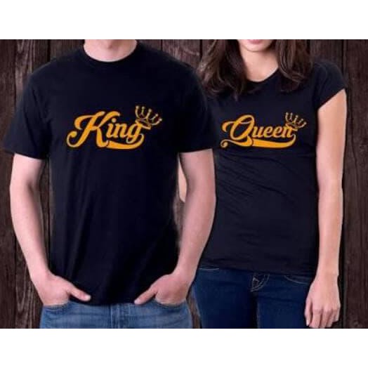 Terbaik T Shirt  Baju  Kaos Couple  King Queen Shopee Indonesia