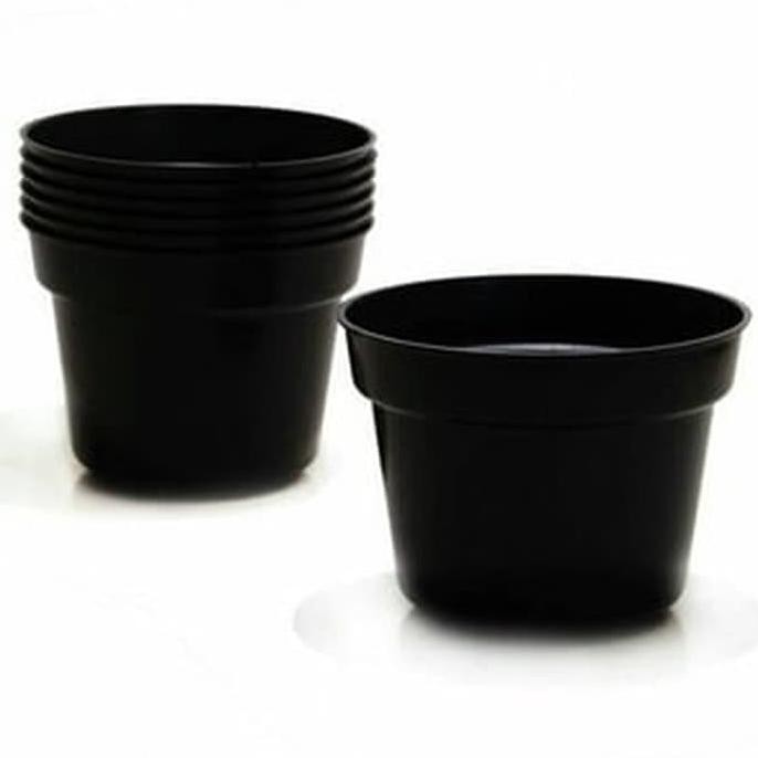 pot bunga / Pot plastik hitam 20 Kode 774