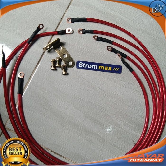 Jual Kabel Grounding Strom Max Plus Skun Aki 8 AWG Full Tembaga