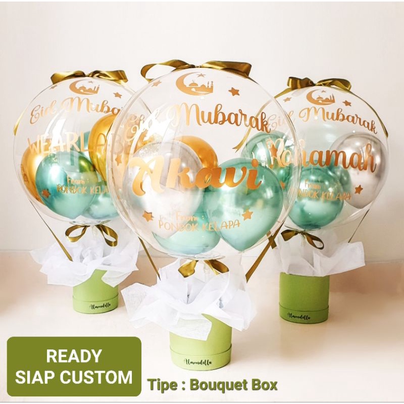 [KIRIM HARI INI] MEDIUM | Balon Bouquet Premium Box | Buket Viral Balloon Balon Chrome bunga | Hadia
