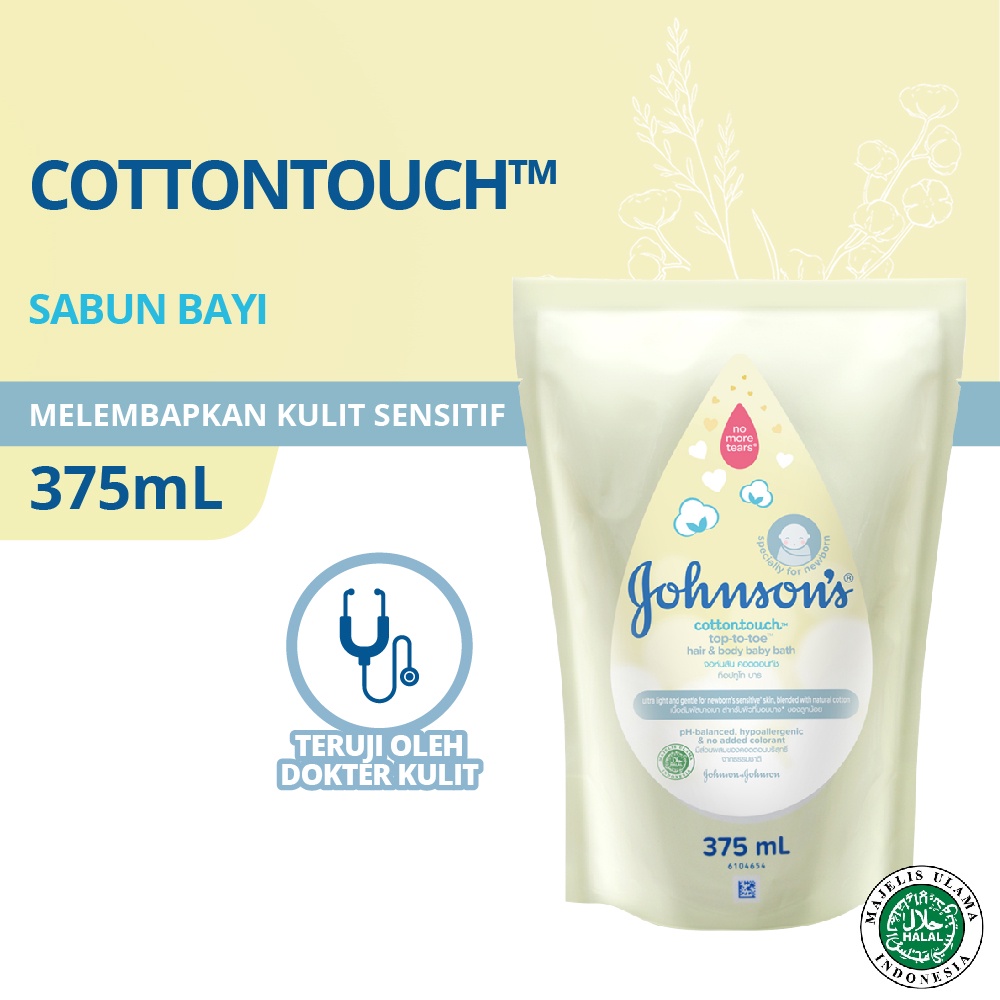 Johnsons Baby Bath Reffil  Milk + Rice / Bedtime / Top Toe Toe / Cotton Touch 400ml + Bubble Wrap / Toko Makmur Online