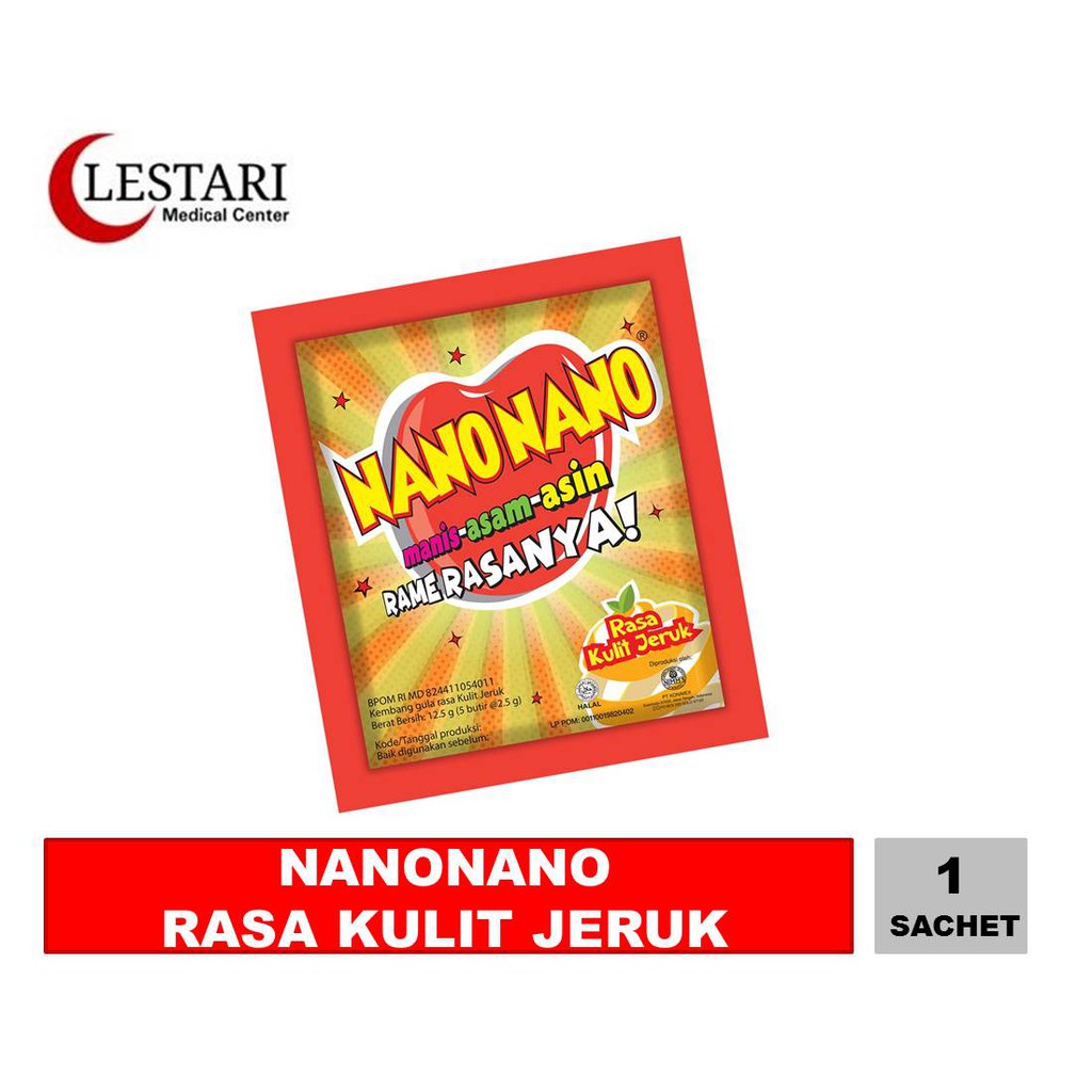 

Permen Nano Nano Rasa Kulit Jeruk Sachet