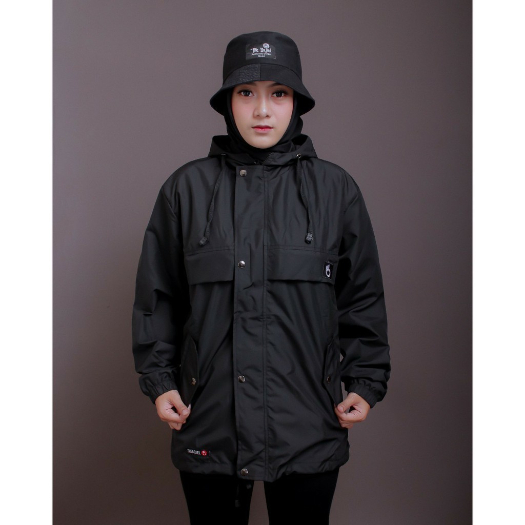 Jaket Parka Taslan ZN Simple Original Bojiel/Jaket Gunung Pria/Wanita/Jaket Outdoor Waterproof