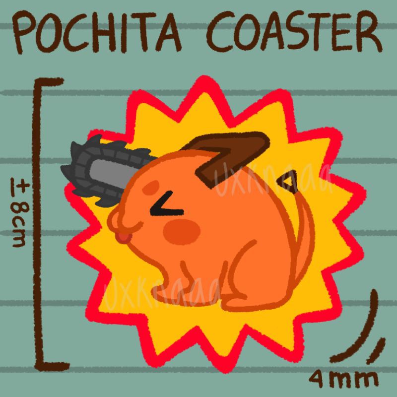 Pochita Coaster | Pochita | Chainsaw man Keychain | Chainsaw man