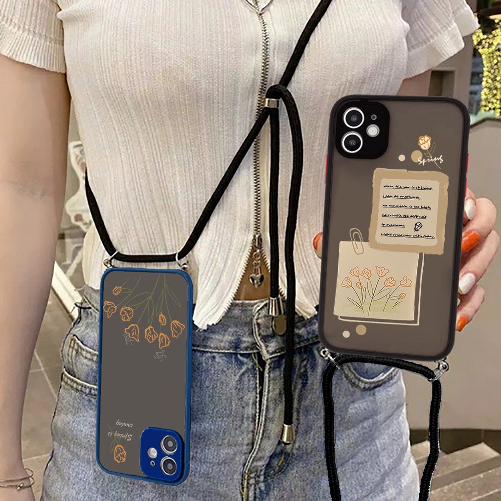 MY CHOICE CASE SOFTCASE TALI LANYARD  HP SAMSUNG A13 M22 J7 PRIME J8 2018 A01 CORE A2 CORE NOTE 9 NO
