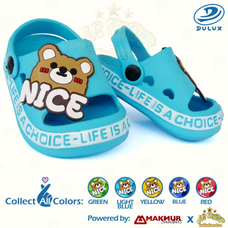 SANDAL BAIM ANAK UNISEX BERUANG NICE 1-3THN DULUX 383E