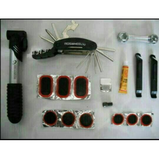 Toolkit Sepeda/Pompa Sepeda + Tambal Ban