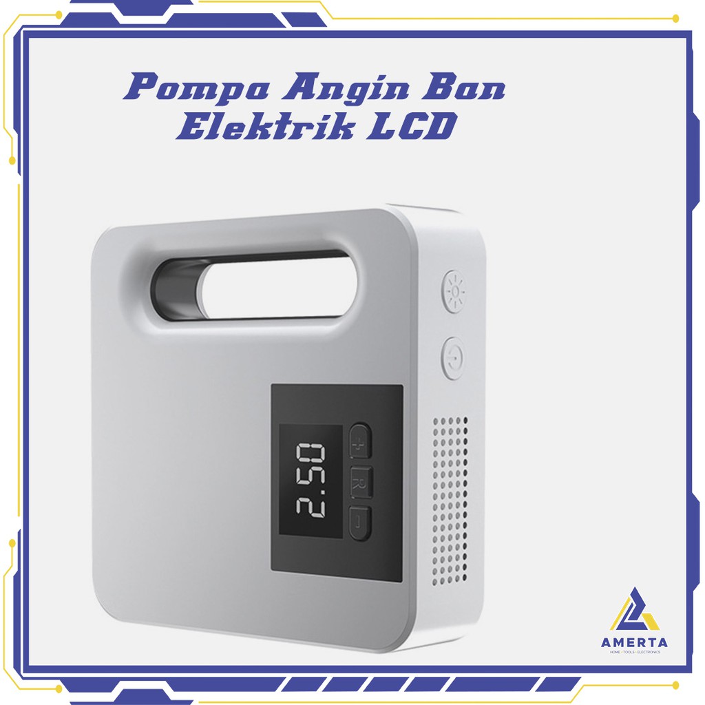 Inflator Pompa Angin Ban Mobil Elektrik LCD Display EAFC - White