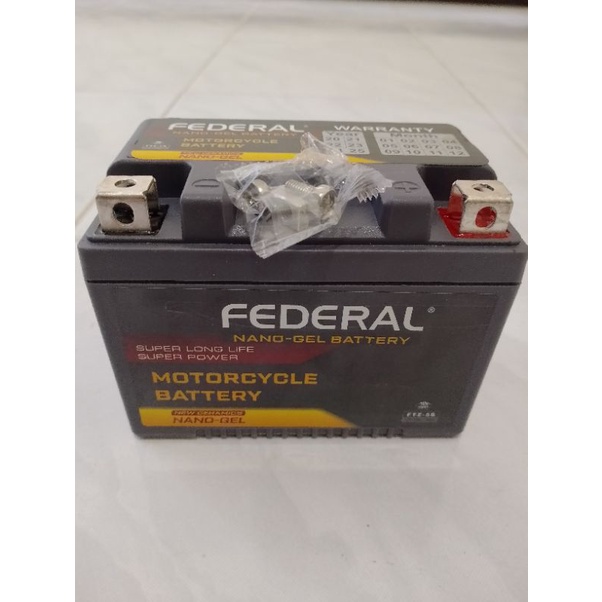 Aki Full Kering Gtz5S/Aki Federal Nano Gel/Accu Federal Ftz5S/Aki Kering Kharisma Fu Vixion Vario