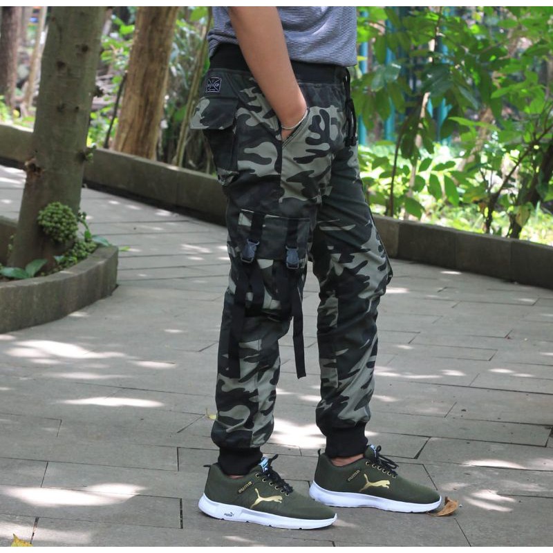 Celana jogger cargo panjang army PREMIUM pria Celana gunung hiking joger tebal