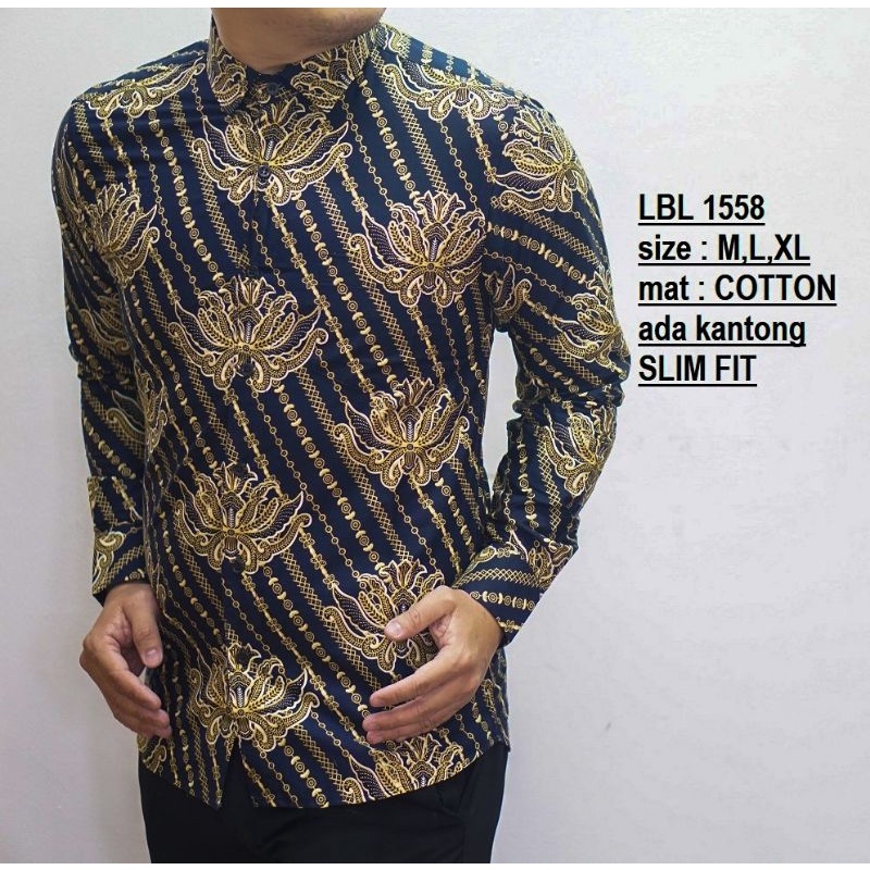 BAJU BATIK PRIA // BATIK COWOK // BATIK SLIMFIT / BATIK MODERN // BATIK PREMIUM LBL 298