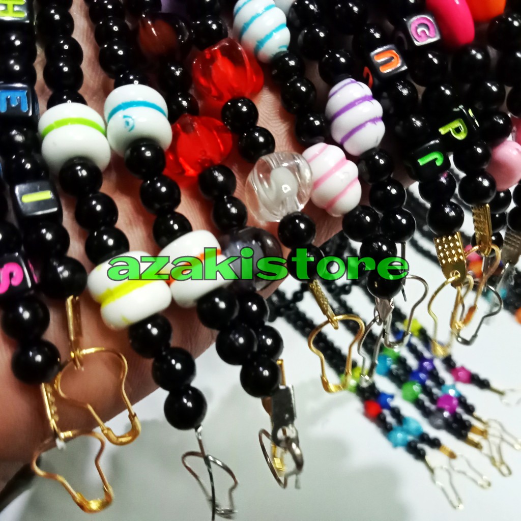 Kalung masker kekinian / strap sambungan masker cantik / cantelan masker mutiara