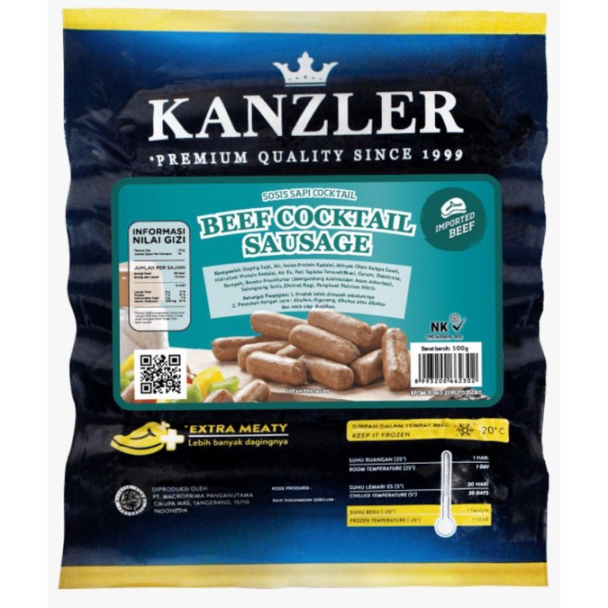 

Kanzler Beef Cocktail Sausage 500 gram