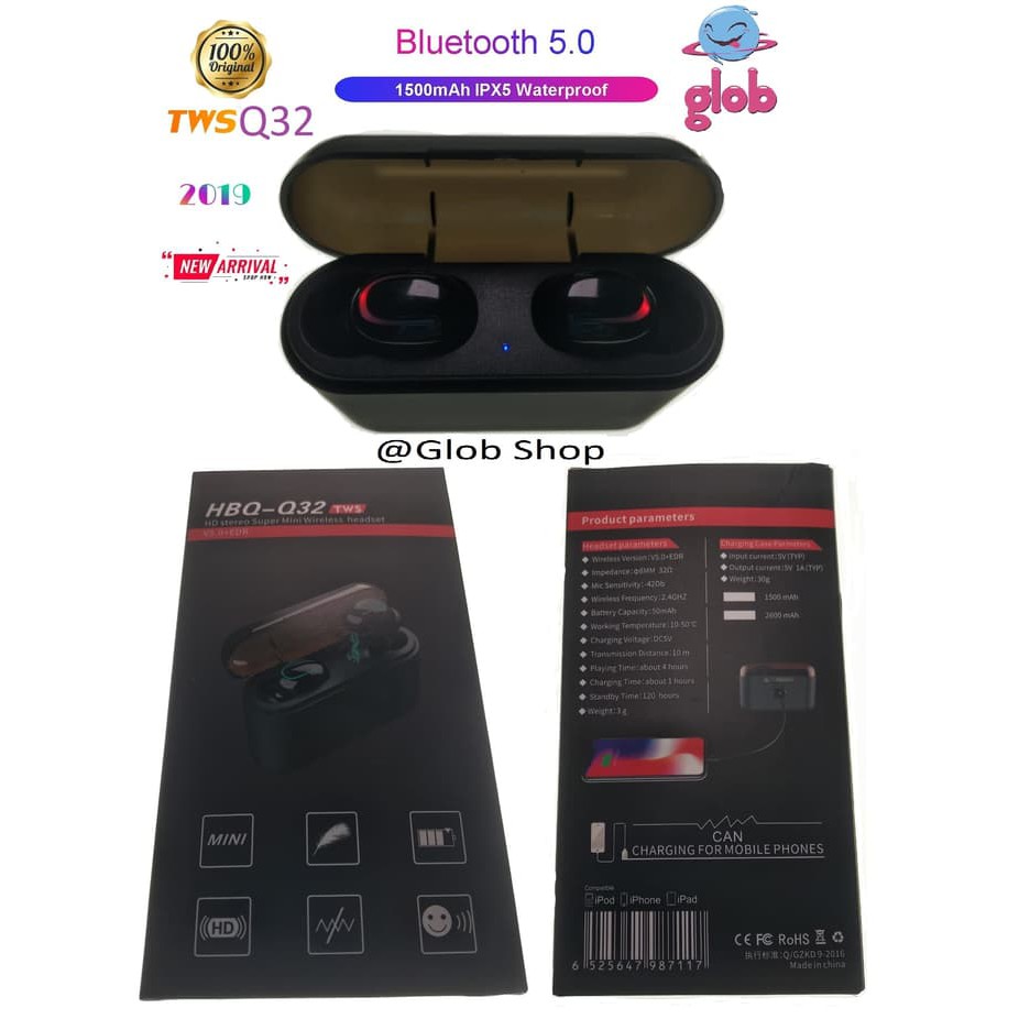 JUAL Q32 TWS Bluetooth 5.0 Earphone Earbud, Alternatif X1T X2T X3T X4T Qcy MURAH