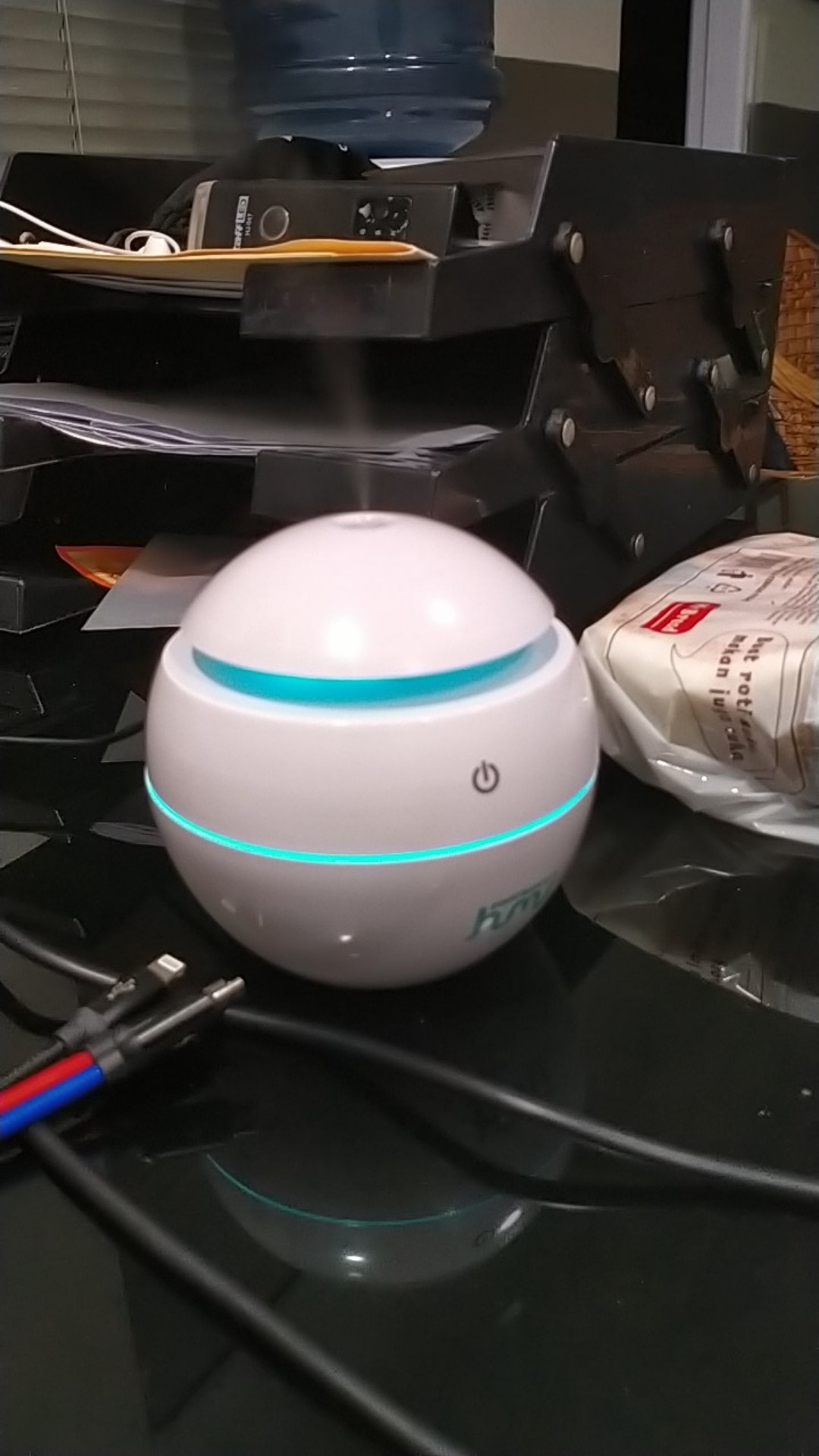 Paket Black Kiswah/pengharum Ruangan/ultrasonic Aroma Humidifier/hitam/putih/cokelat Wood Flower