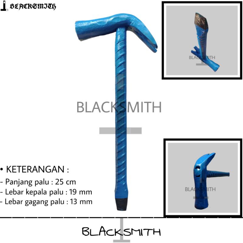 Palu - hammer - Palu besi - PALU GAGANG BESI ( FULL BESI URIL ) - Palu 19mm - Palu 25 cm - Palu kamb