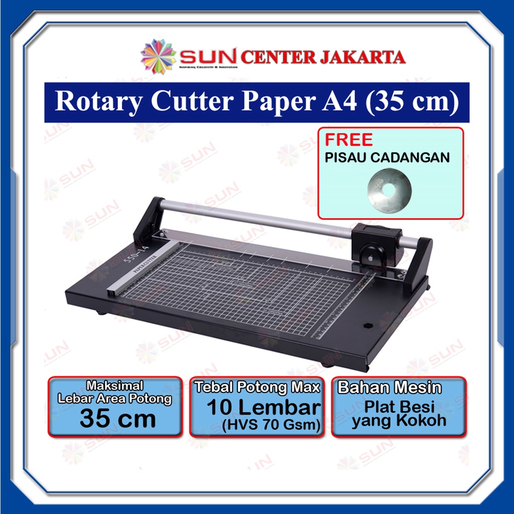 Jual Rotary Paper Cutter Trimmer A4 / A3 vertikal 35 cm Alat Potong