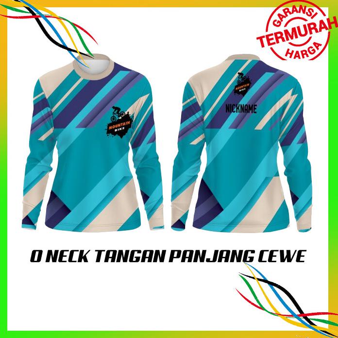 OLAHRAGA BAJU KAOS TSHIRT JERSEY WANITA LENGAN PANJANG OLAHRAGA SEPEDA 10 BAYAR COD