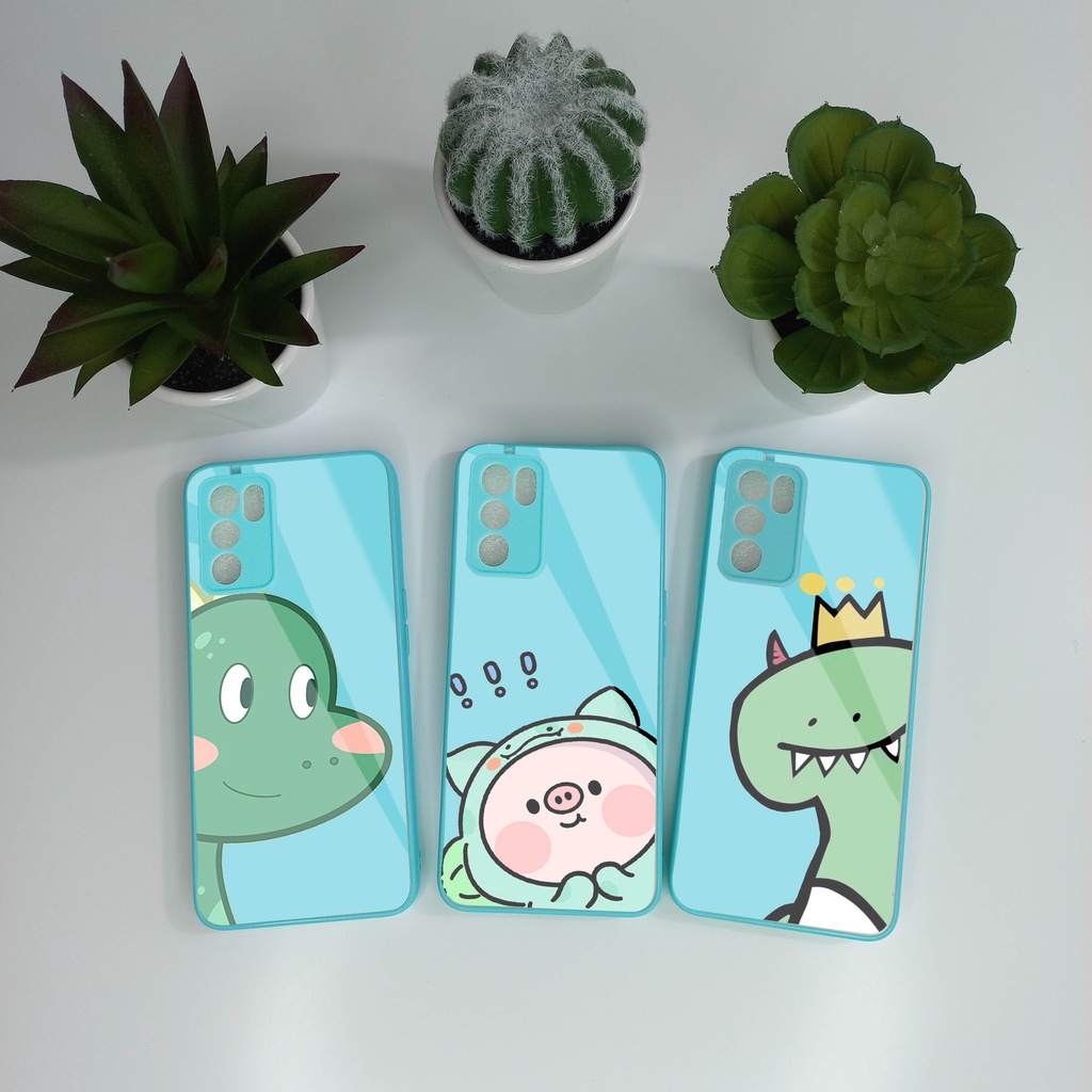 Softcase Macaroon Kaca Glass For Oppo | MK 13| Case OPPO | Oppo A16 - A15 - Reno 5F - A5s - Reno 5 -