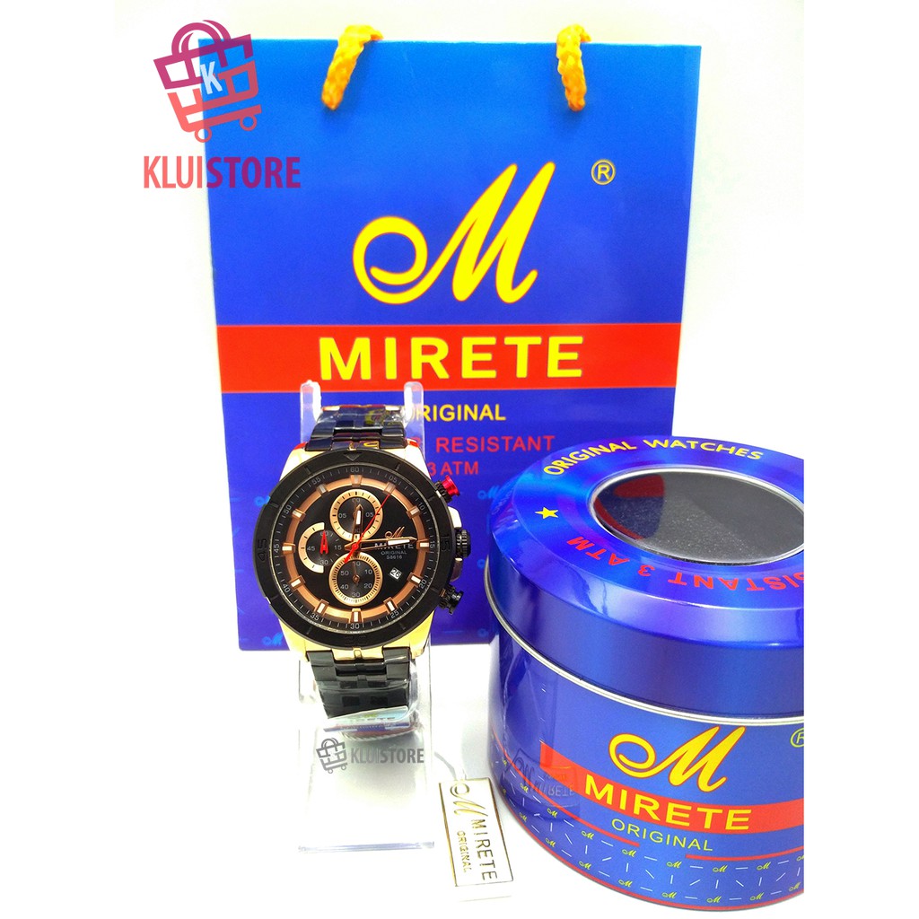 JAM TANGAN PRIA MIRETE 8618 ORIGINAL 100% CHRONO AKTIF