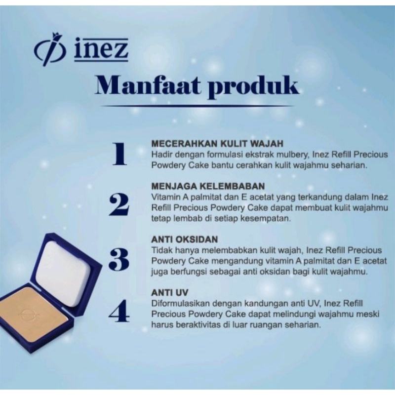 INEZ REFILL PPC/BEDAK TWC/PRECIOUS POWDERY CAKE REFILL/REFILL INEZ TWO WAY CAKE original 100%