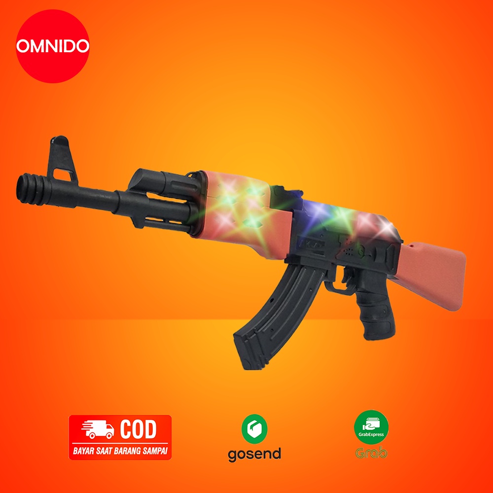 Mainan Tembak Tembakan Senapan AK47 AKM Mainan Anak Bunyi dan Lampu