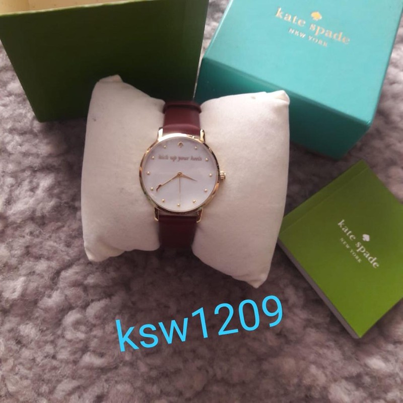 jam kate spade leather watch ksw1209 merlot