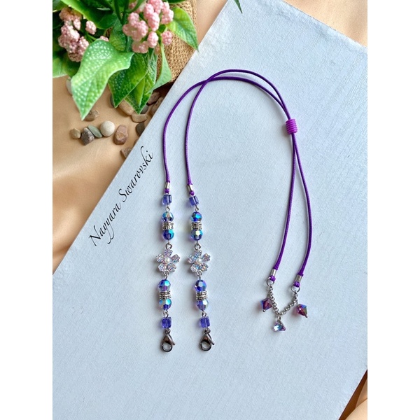 Strap Masker Swarovski “Violet”