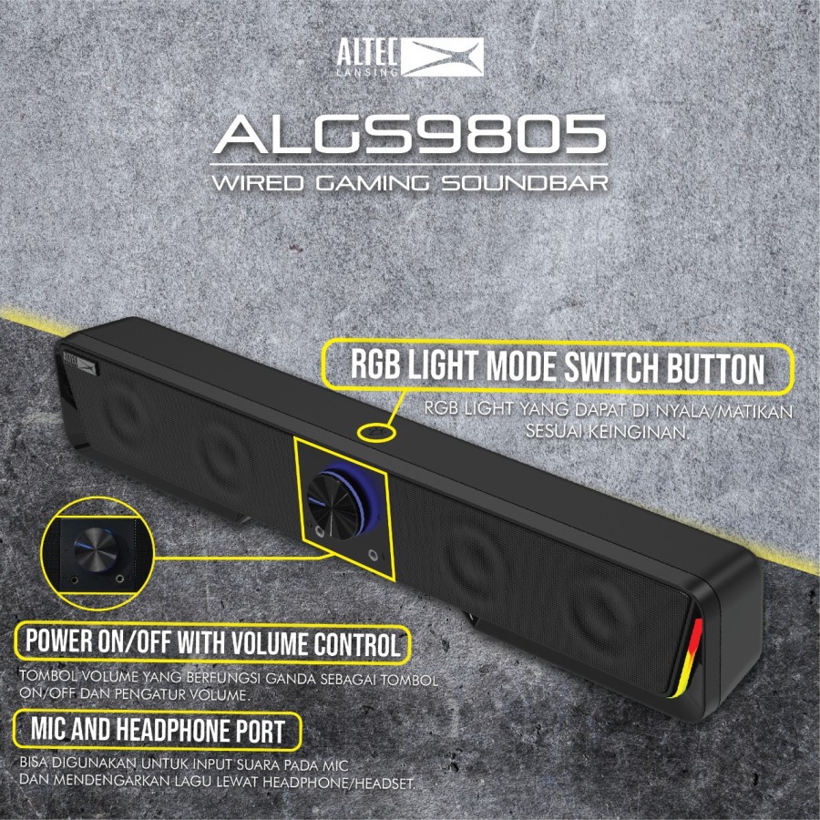 Speaker Altec Lansing Soundbar ALGS9805