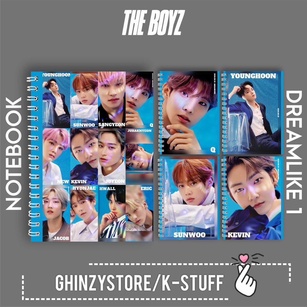 

Notebook A6 (10,5x14,6 CM) KPOP The Boyz DREAMLIKE Sunwoo Q Younghoon Kevin Seri 1