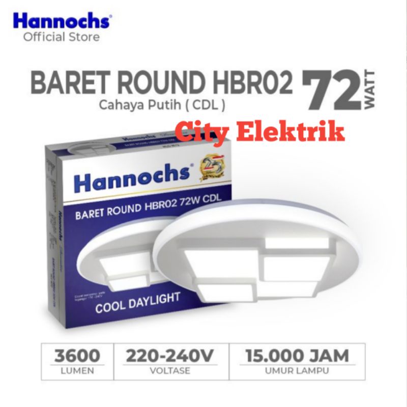 Lampu Hannochs LED BARET ROUND HBR02  72 Watt / Lampu Decorative LED Hannochs / Lampu Model Minimalis