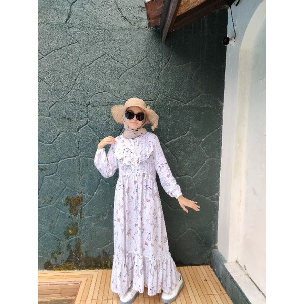 Dress Wanita Panjang Bahan Katun Jepang