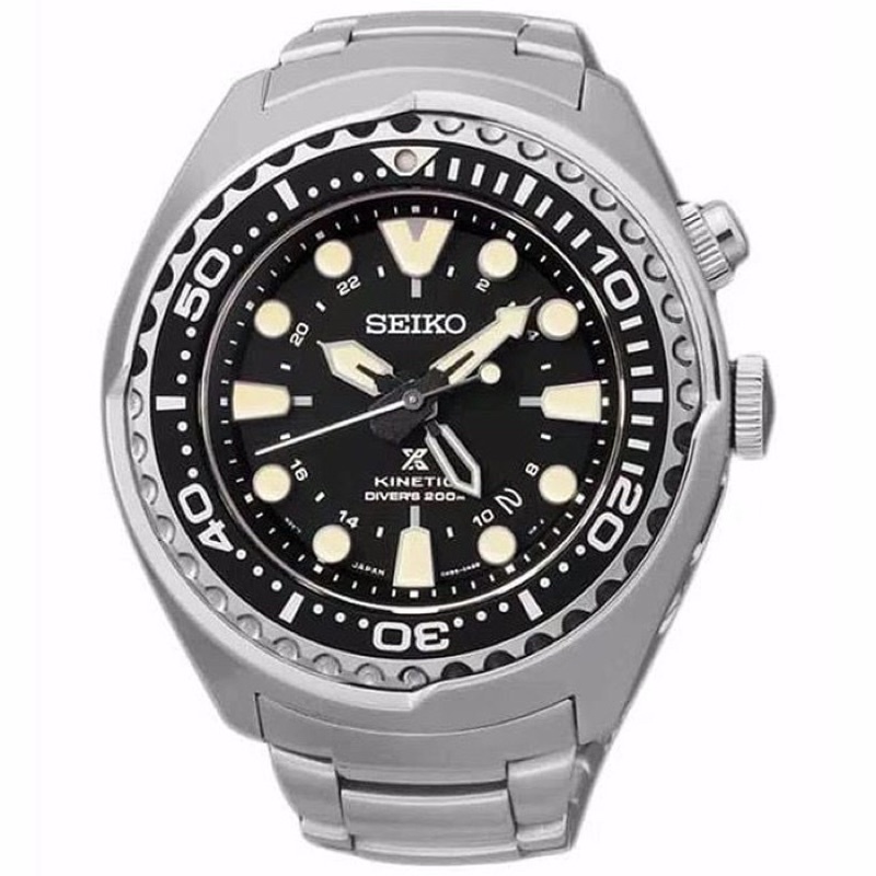 SEIKO PROSPEX SUN019 KINETIC GMT DIVERS BLACK DIAL ORIGINAL