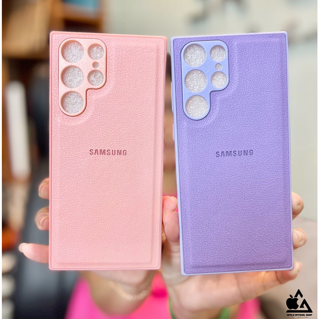 PREMIUM SOFTCASE LEATHER Case SAMSUNG S22 PLUS S22 ULTRA A03  FUZE SOFT CASE Kulit With Logo Silicone Silikon Hardcase Camera Protection