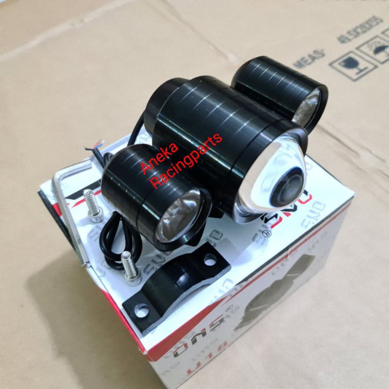 lampu tembak model teropong 3 mode terang redup kedip universal motor klx crf dll / lampu sorot