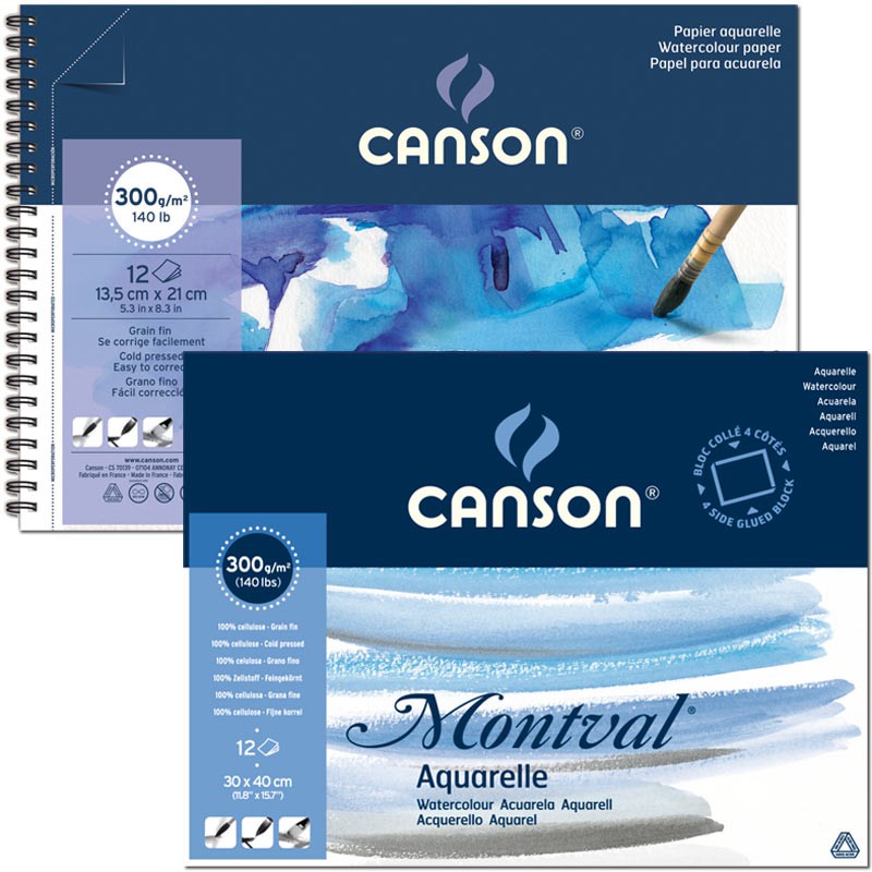 CANSON Montval Aquarelle A4 / A3 (300 gsm)