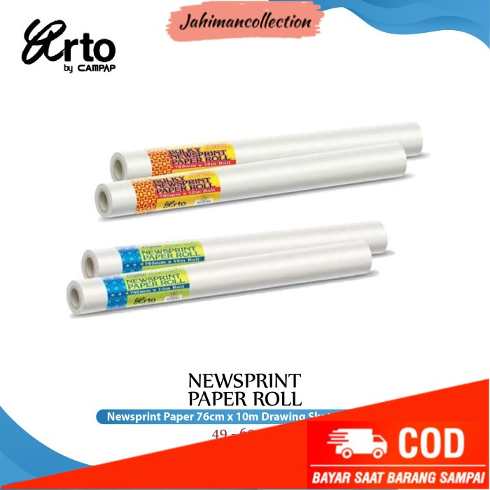 

✨ BISA COD ✨ Arto Newsprint Paper Roll - 49 GSM