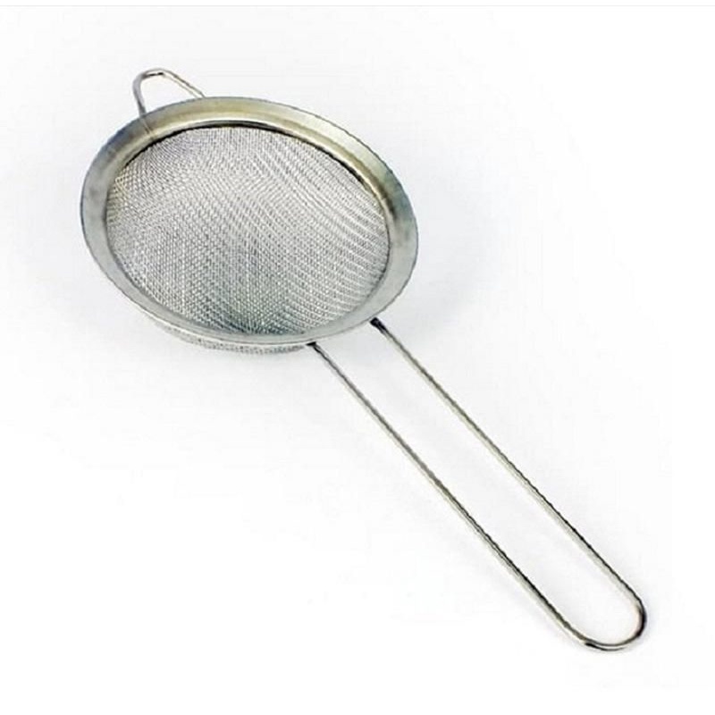 Vinztstore - Saringan Minyak Tepung Kopi Teh Goreng Saringan Kecil 8cm 12cm 14cm Ceko Stainless Serok Serbaguna Murah BisaCOD