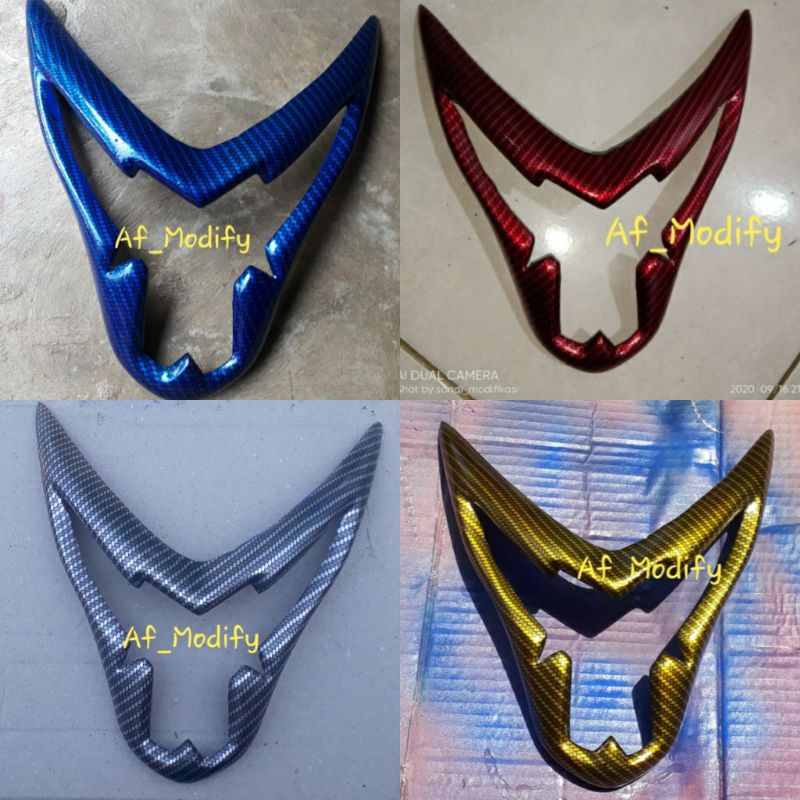 cover headlamp sonic carbon karbon warna  topeng sonic karbon warna carbon