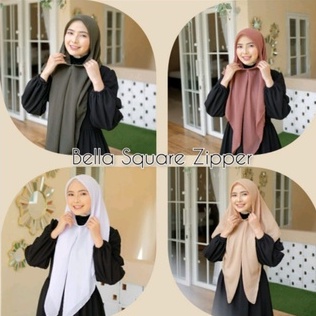 HIJAB ZIPER INSTAN BELLASQUARE/HIJAB ZIPER INSTAN/JILBAB SEGIEMPAT INSTAN/JILBAB SEGIEMPAT RESLETING
