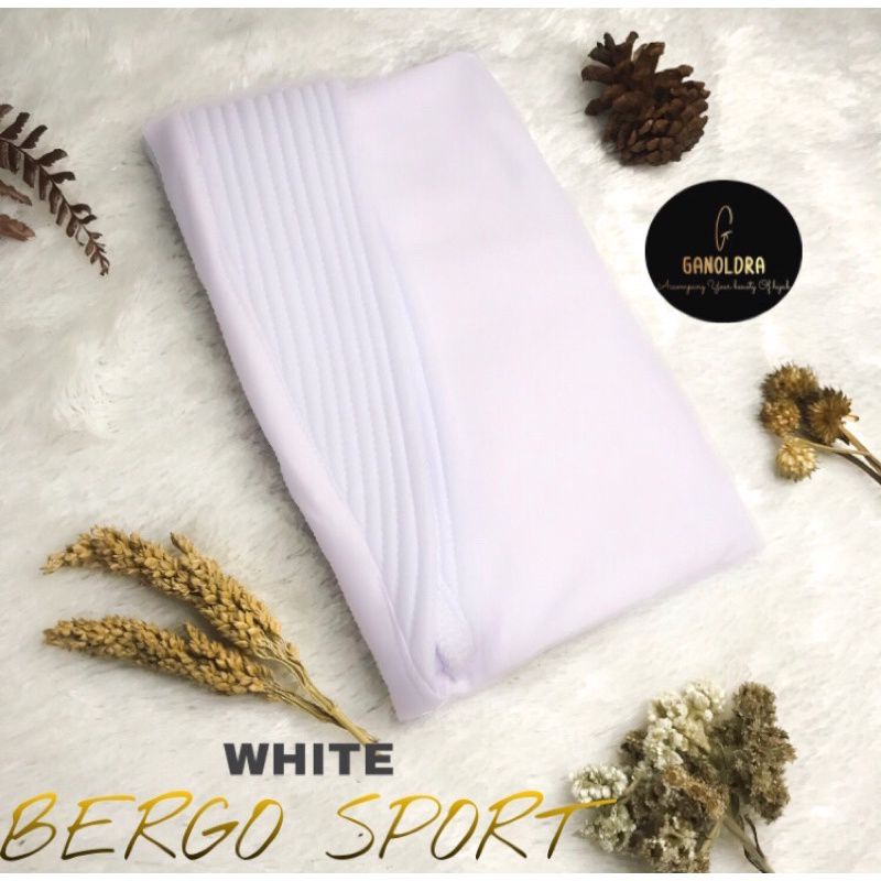 HIJAB BERGO SPORT/KERUDUNG SPORT & CIPUT PREMIUM-WHITE