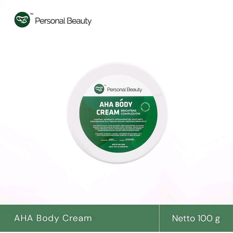 Personal Beauty Cream badan AHA